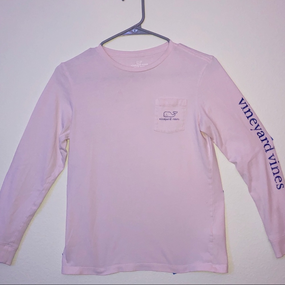 boys pink vineyard vines long sleeve tee